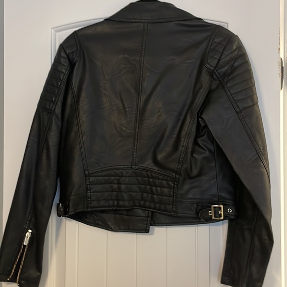 MISS SELFRIDGE PLEATHER MOTO JACKET - Picture 3 of 4
